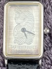 Rare Sutton 1/10 ounce 999 Silver Watch w/ Black Band Quartz Japan Movement