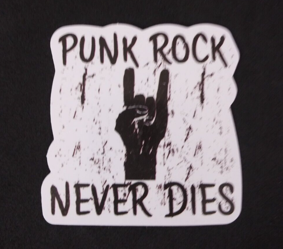 Punk Rock Never Dies Rock Music Fun Aesthetic Sticker 2.18