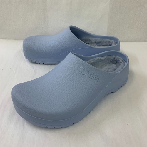 Birkenstock New w/o Box Super-Birki Shearling Dusty Blue Polyurethane Regular - Picture 3 of 4