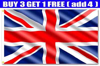 5 x 3 Fuß große Union Jack Great British United Kingdom Sport UK Team Flagge Ösen