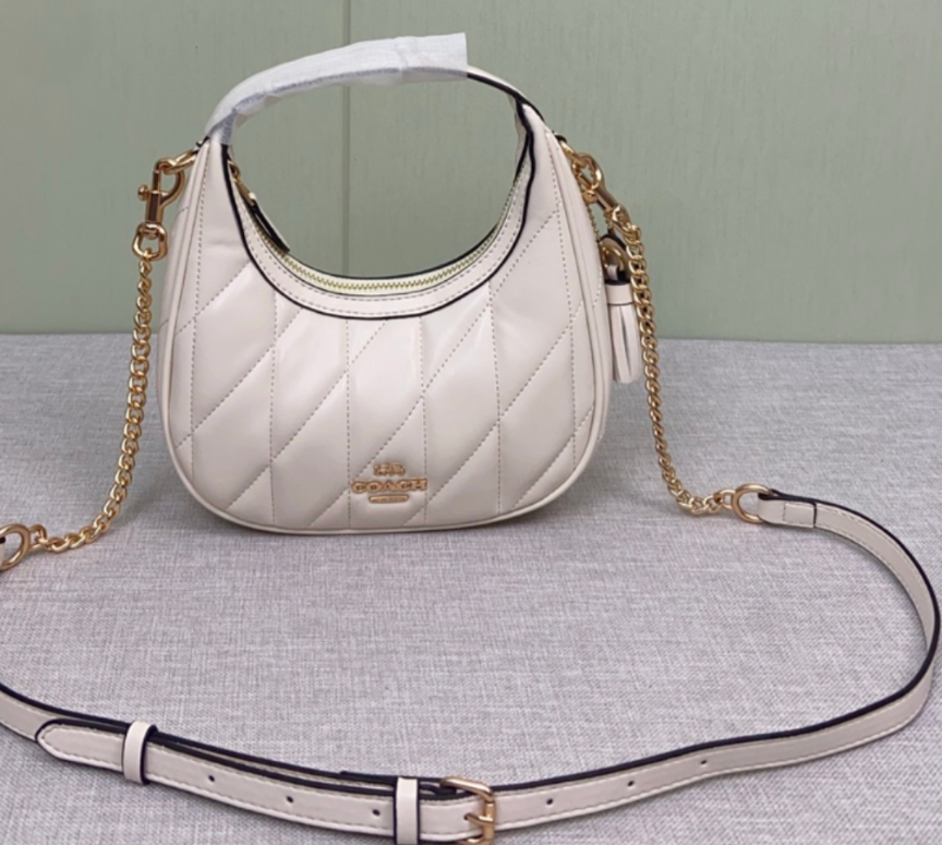 バッグ COACH Quilted Small Hobo Shoulder Bag Coach Quilted Denim Hobo Bag
