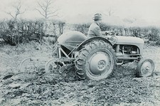 Ferguson TE20 Tractor Ploughing - Canvas Picture Print- 1950