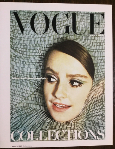 1965 JEAN SHRIMPTON ON VOGUE COVER PAGE/POSTER Approx Size = (8” x 6”) 1 SHEET - Picture 2 of 16