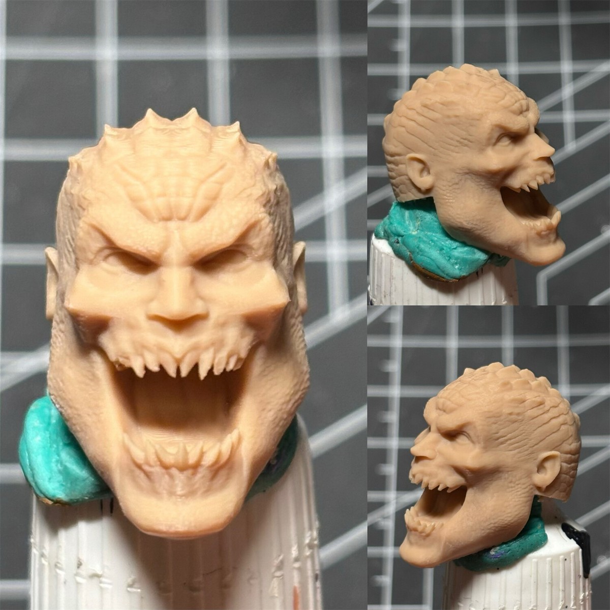 Unpainted 1/12 Scale Killer Croc Head Sculpt Fit 6'' Action Figure