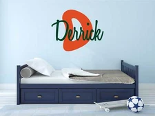 Custom Name and Initial Nursery Baby Boy Wall Decal Vinyl Sticker