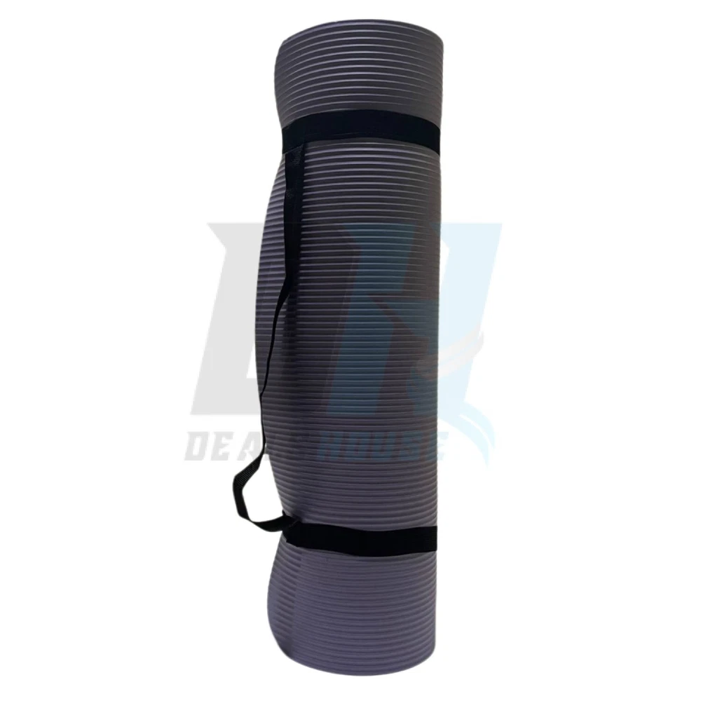 Thick Non-Slip Yoga Mat with Strap for Pilates Gym Fitness - Minor Defect