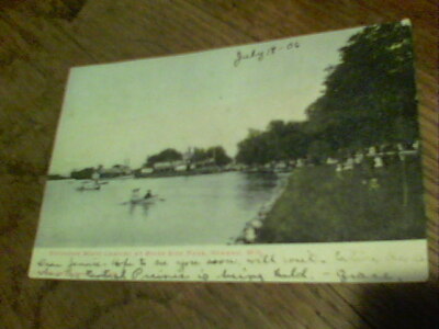 1906 Excursion Boats Landing at River Side Park , Neenah, Wis. to Jennie Taite