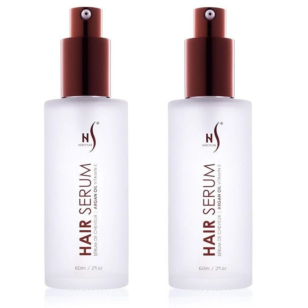 Herstyler Argan Oil Hair Serum - Great for Dry Frizzy and Damaged Hair LOT OF 2