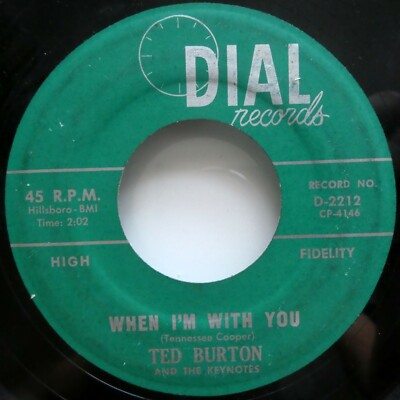TED BURTON 45 When Im With you / Dont Break the Spell DUAL 1960 pop    #1576a