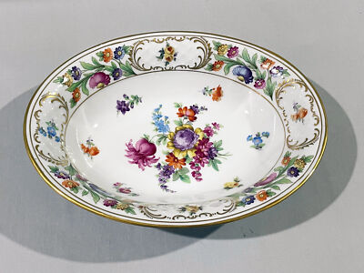 SCHUMANN DRESDEN FLOWERS OVAL VEGETABLE BOWL - 9 1/2'' X 7 1/2''