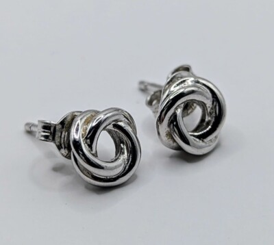 Vintage Designer Ohrstecker / Ohrrringe Knoten 925 Sterlingsilber Art.-Nr:1478