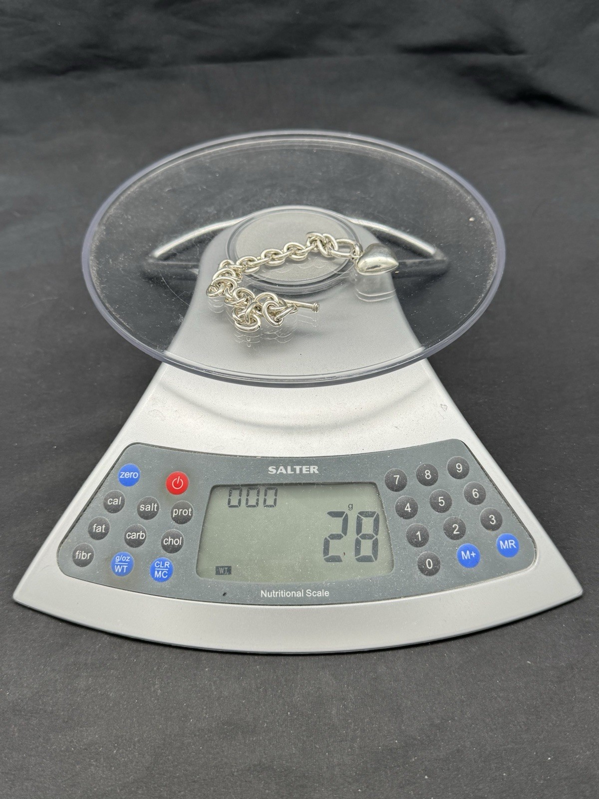 Sterling Silver Charm Link Bracelet with Heart Ch… - image 10