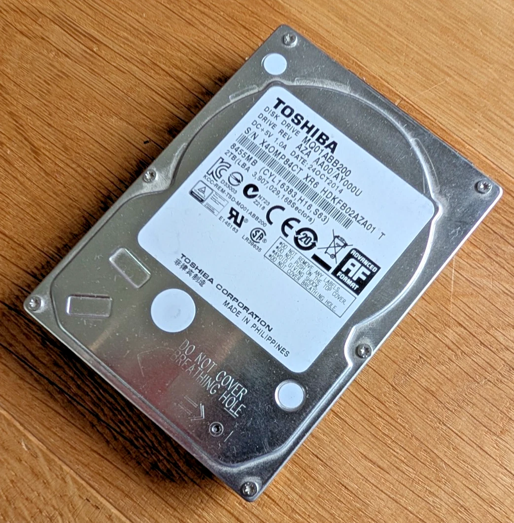 Toshiba 2TB Storage Capacity Internal Hard Disk Drives for sale