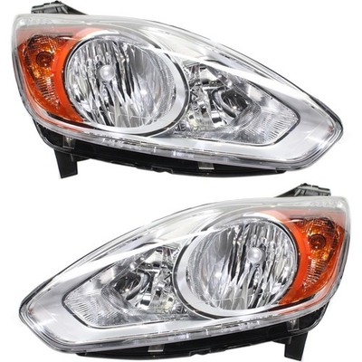 Driver and Passenger Side Headlights For Ford C-Max 2013-2016 Halogen w/ Bulb/s