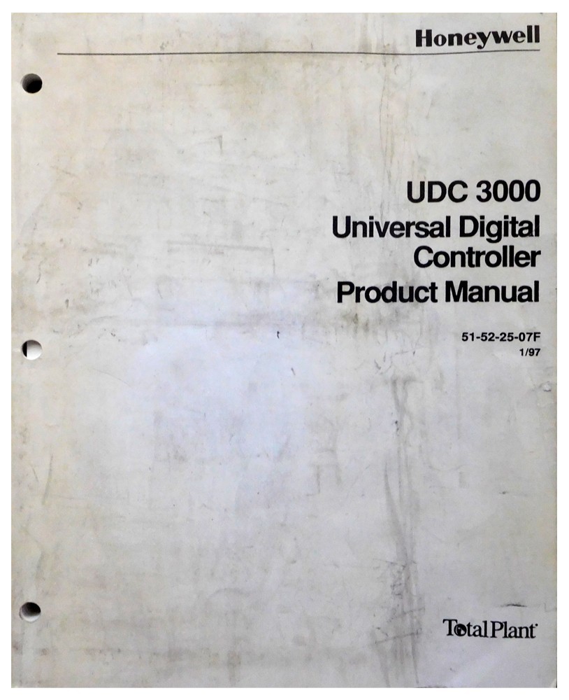 Honeywell UDC 3000 Universal Digital Controller Product Manual 51-52-25-07F