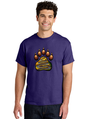 Bear-Paw-Road Mens Graphic Tee, 100% Cotton, Casual Summer Wear