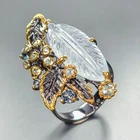 Fine Art jewelry Natural Aquamarine Ring 925 Sterling Silver Size 8 /R463985
