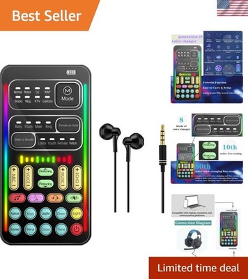 Portable i9 Voice Changer & Live Sound Card for PS4, PS5, and Xbox - Adjustable