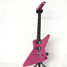 Pink Electric Guitar Explorer H-H Pickups Rosewood Fretboard Chrome Hardware