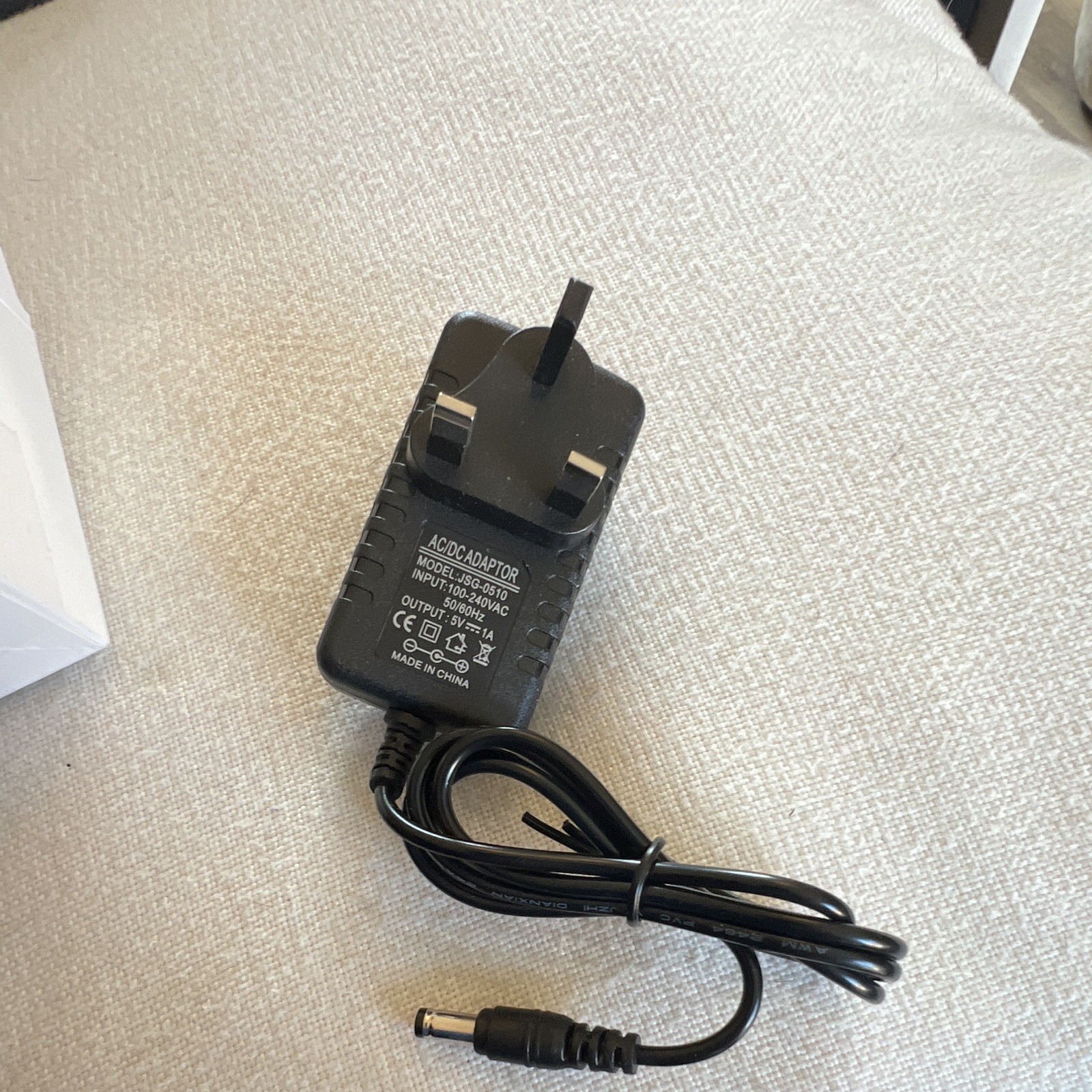 5V 1A AC/DC Adapter UK 3-Pin Plug to Barrel 1.2m Black JSG-0510 image 4
