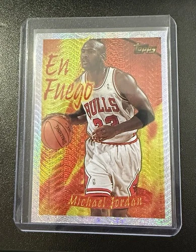 Michael Jordan Topps 1995-96 Season's Best En Fuego SE1 Chicago Bulls Card