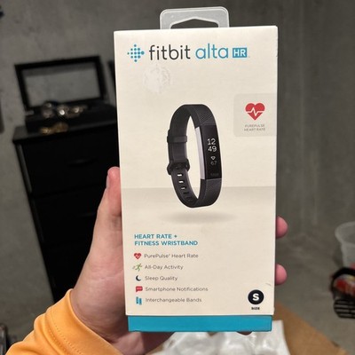 Fitbit Alta HR (FB408SBKS) Fitness Sleep Tracker Wristband Size S/P SEALED NEW