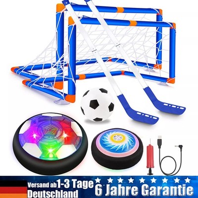 Air Power Fußball Kinderspielzeug 3 in1 Hockey Set für Kinder LED Beleuchtung