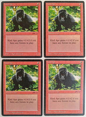 Magic the Gathering - 4 x Kird Ape - Set - Arabian Nights  - Mtg - Playset