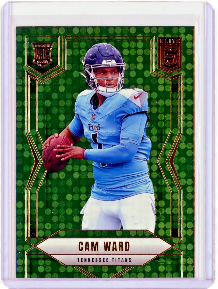 2025 Donruss Elite Football Cam Ward RC #101 Green Disco Rookie Insert Mint