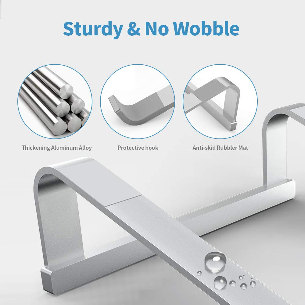 Ergonomic Aluminum Laptop Stand for Desk - Stable Cooling Riser