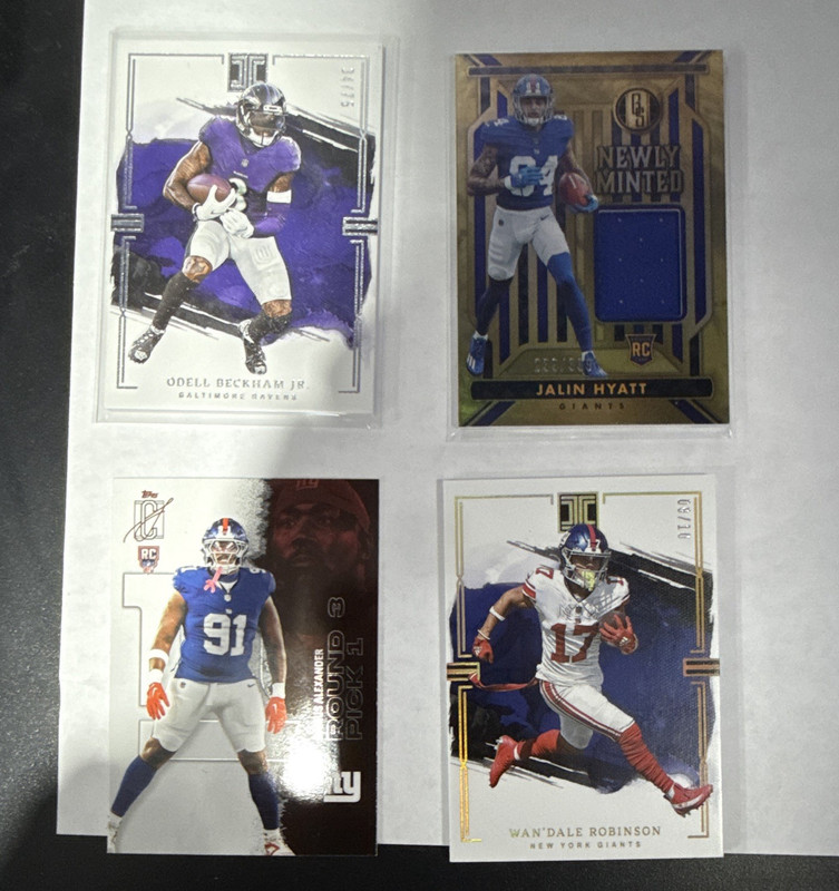 4-Card Lot Impeccable/Gold Standard Beckham Jr /75 Hyatt RC /399 Wan’dale /10