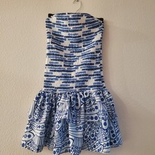 Shein Women's Blue and White Holter Dress Size Small
