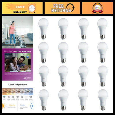 Philips LED Non-Dimmable A19 Frosted Light Bulb: 800-Lumen, 5000-Kelvin, 8.5-Wat