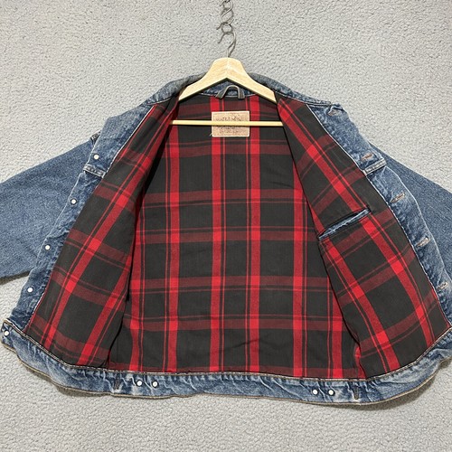Vintage Levi's Denim Trucker Jacket Men's Large Blue Flannel Lined 80s by Levi's, Size L, $49 - Photo 2