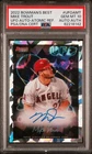 Mike Trout 2022 Bowman's Best UFO Auto Atomic-Refractor /25 PSA 10 GEM MT