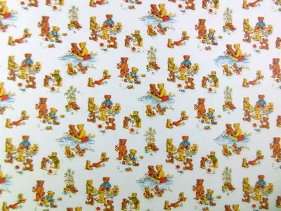 Melody Jane Dolls House Miniature Print Nursery Wallpaper Teddy Bears Picnic - Image 1 of 4
