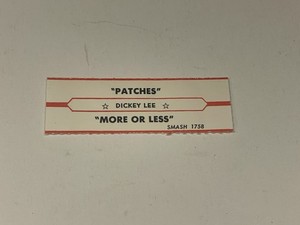 Jukebox Title Strip Dickey Lee Patches More Or Less Smash