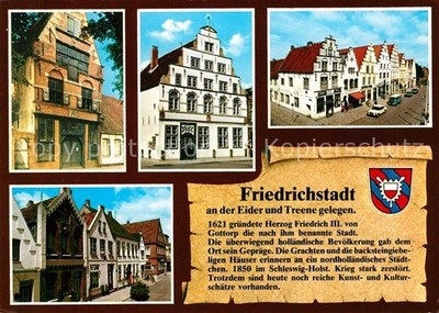 Friedrichstadt Eider old coin Paludanushaus hist gable houses on the market 