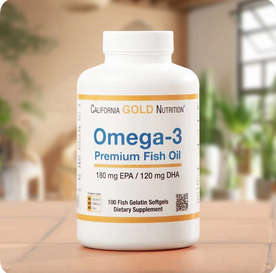 3x 100 California Gold Nutrition Omega 3 Ultra-concentrated Fish Oil 1000 MG