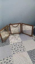 Vintage Beveled Tri Fold Vanity Mirror