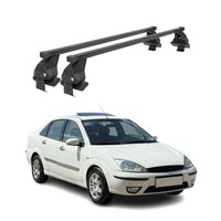 Menabo DachträGer GrundtäGer FüR Ford Focus 1998-2004 50Kg Stahl Schwarz 2 Tlg