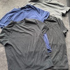 Cat  Jack Boys Large 10 12 T Shirt Lot 4 Basic Crew Neck Short Sleeve Tees GUC