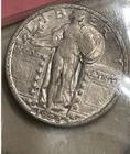 1928 s about Uncirculated fine silver standing quarter hard to find! Scarce BU-T