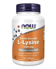 NOW FOODS L-Lysine, Double Strength 1000 mg - 100 Tablets