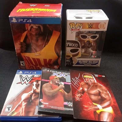WWE 2K15 Hulkamania Edition PS4 Funko POP, Memorabilia, Autographed Card