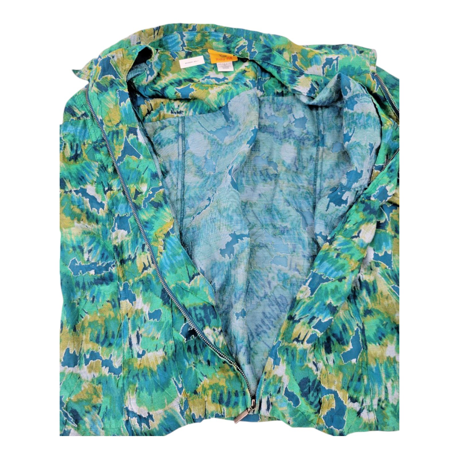 Ruby Rd Womens Zip Front Collared Jacket Green Mu… - image 7