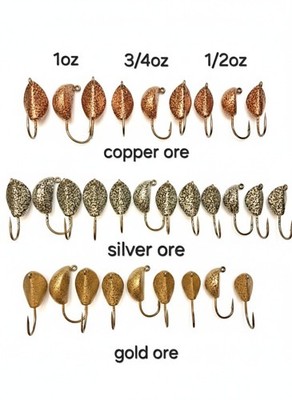 30 Sheepshead Tog Jigs, 10- 1oz 2/0, 10- 3/4oz 1/0, 10- 1/2oz 1/0, 2x Mustad 