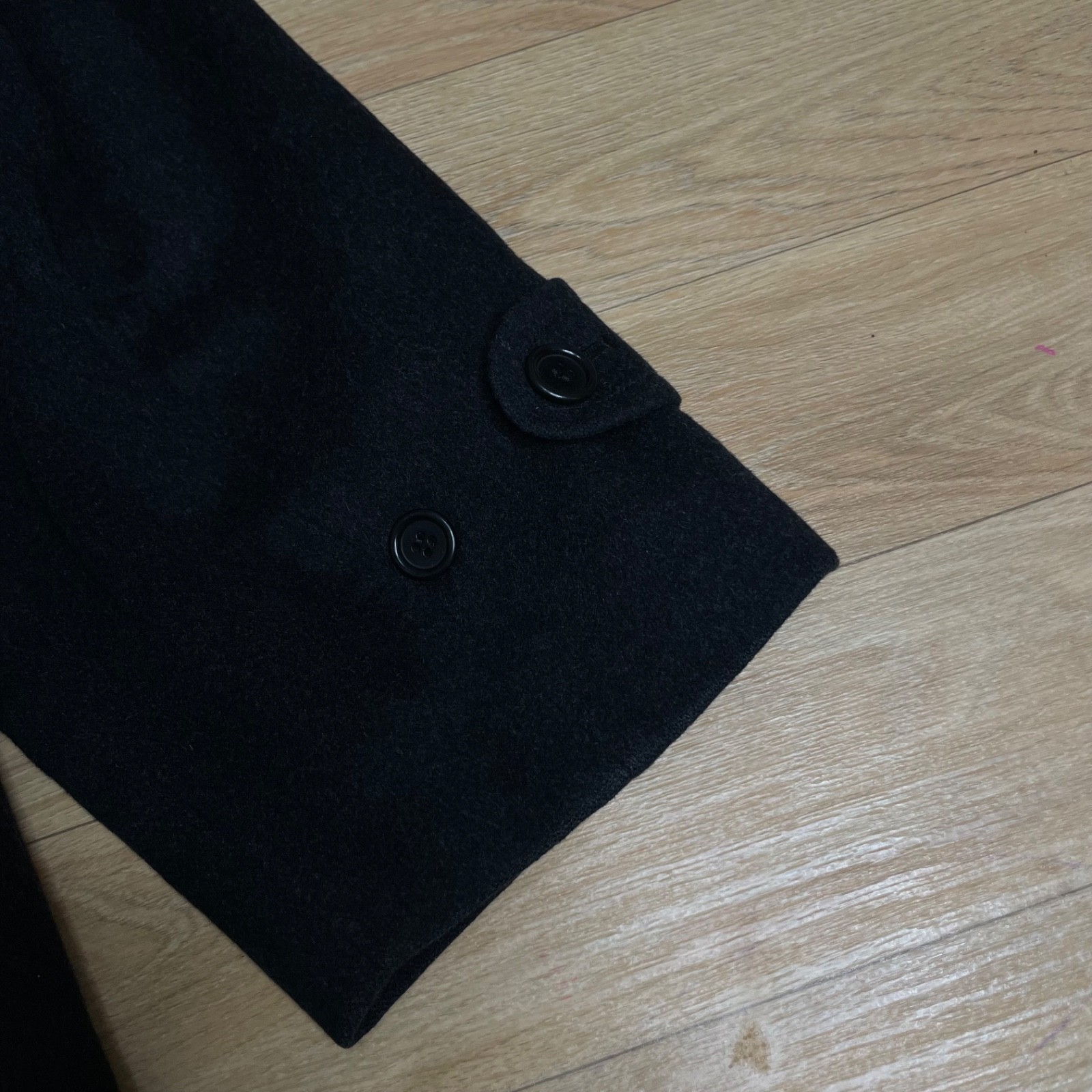 VINTAGE Burberry Trench Coat WINTER jacket VIRGIN WOOL men Black SIZE 40us M thumbnail 6