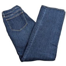 Women's Lands' End Mid Rise Bootcut Jean Dark Wash Denim Size 4