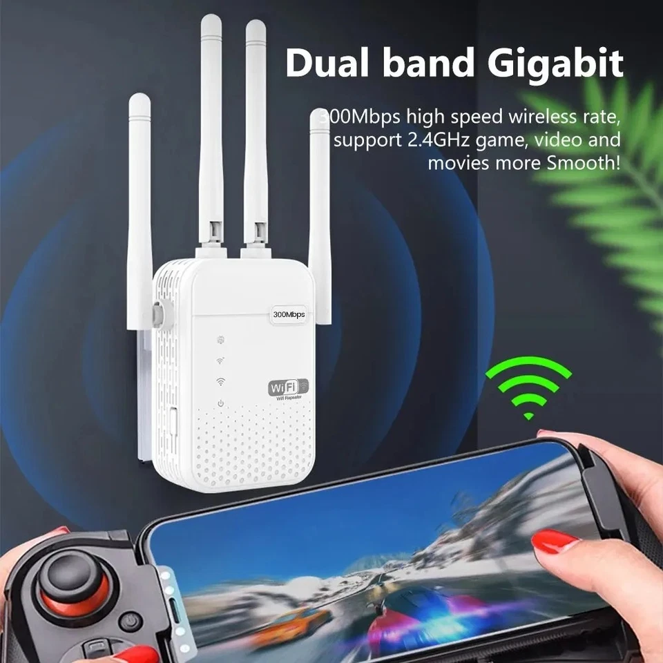 WiFi Range Extender Internet Booster Wireless Signal Repeater - Image 3 of 4